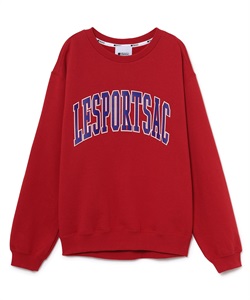 プリントスウェットプルオーバー(レッド-F)