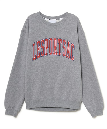 プリントスウェットプルオーバー(グレー-F)