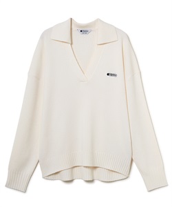 シャツカラーニットプルオーバー