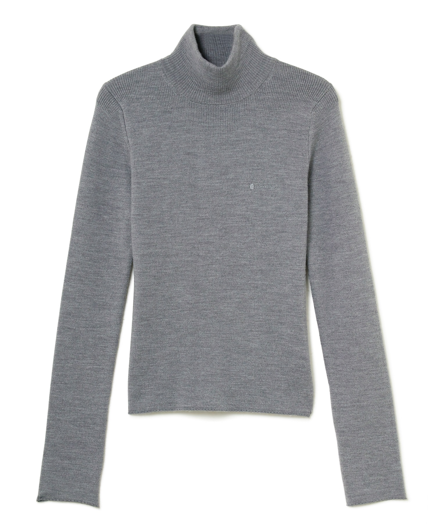 ハイネックニットプルオーバー(グレー-S)