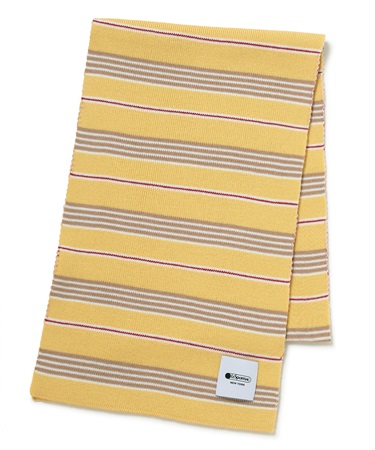 LeSportsac ボーダーニットマフラー(イエロー-F)