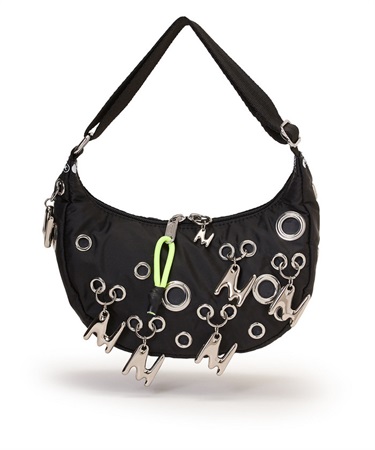 【LeSportsac×MSGM】MSGM GROMMET CRESCENT (ロゴグロメッツ/ブラック-フリー)