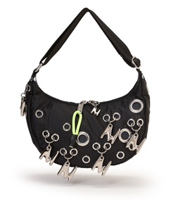 【LeSportsac×MSGM】MSGM GROMMET CRESCENT (ロゴグロメッツ/ブラック-フリー)