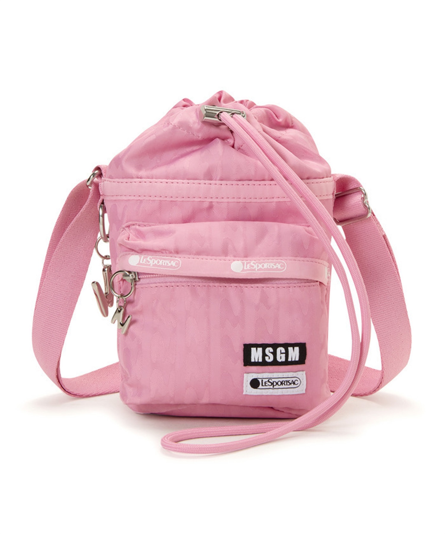【LeSportsac×MSGM】MSGM CARGO BUCKET (バケットピンクジャカード-フリー)
