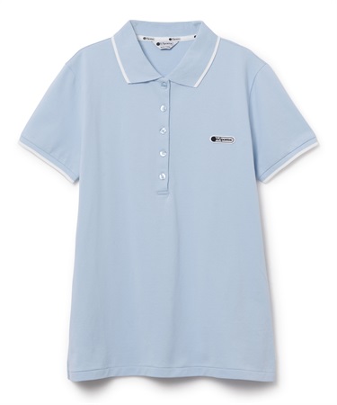 スリムフィットポロシャツ(ブルー-S)