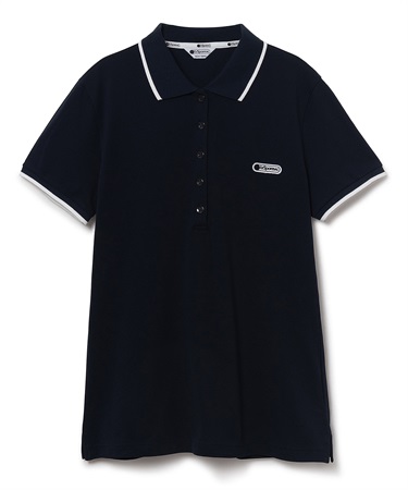 スリムフィットポロシャツ(ネイビー-S)
