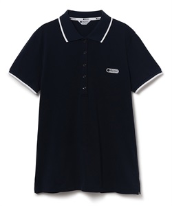 スリムフィットポロシャツ(ネイビー-S)