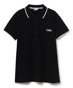 スリムフィットポロシャツ(ブラック-S)