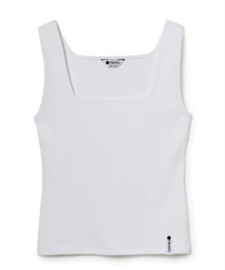 スクエアネックリブタンクトップ