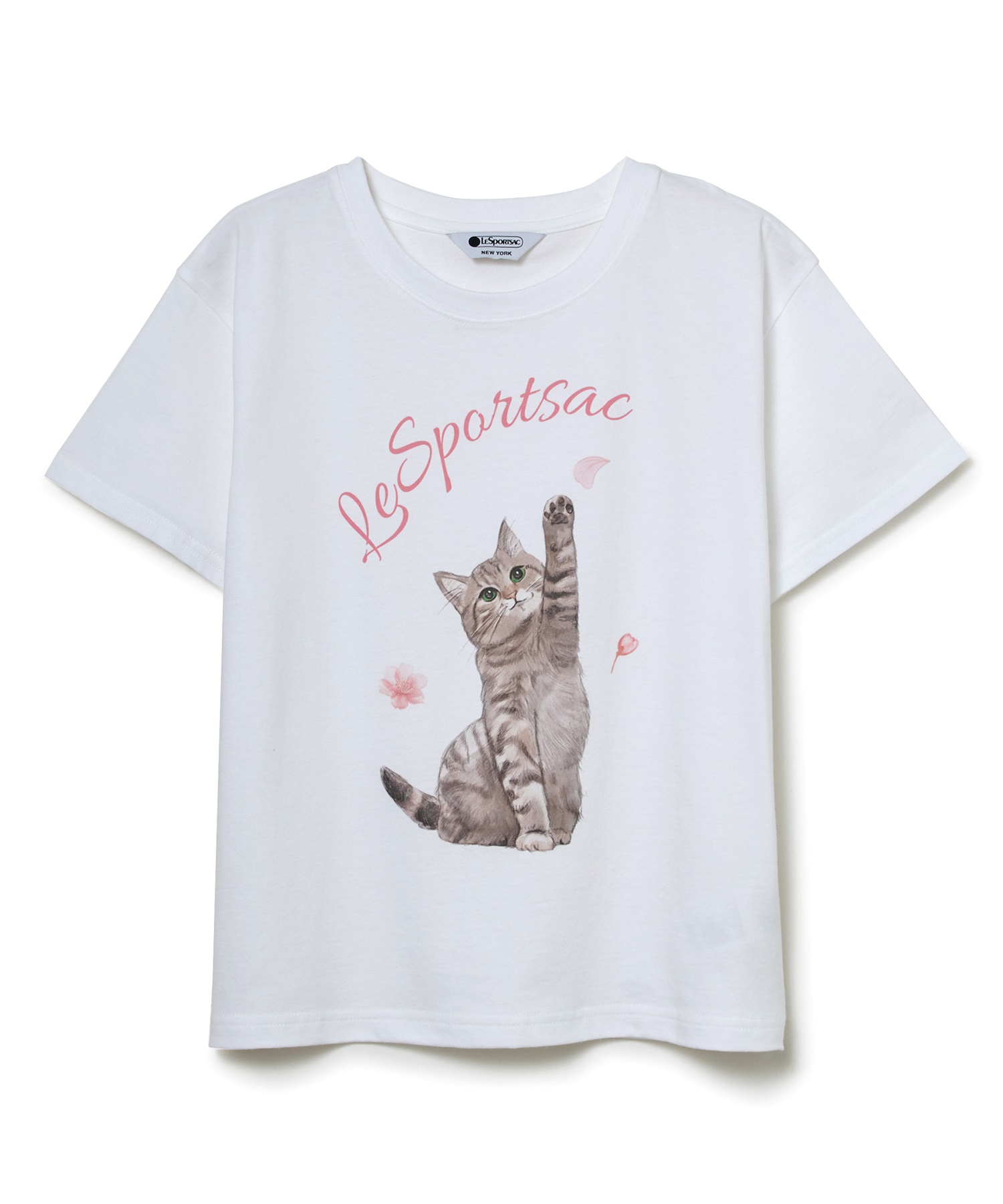 サクラキャッツTシャツ(ホワイト-S)