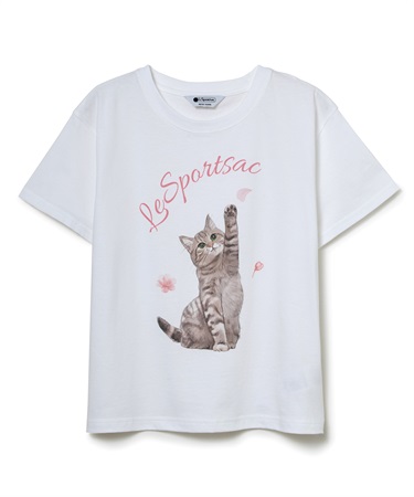 サクラキャッツTシャツ(ホワイト-S)