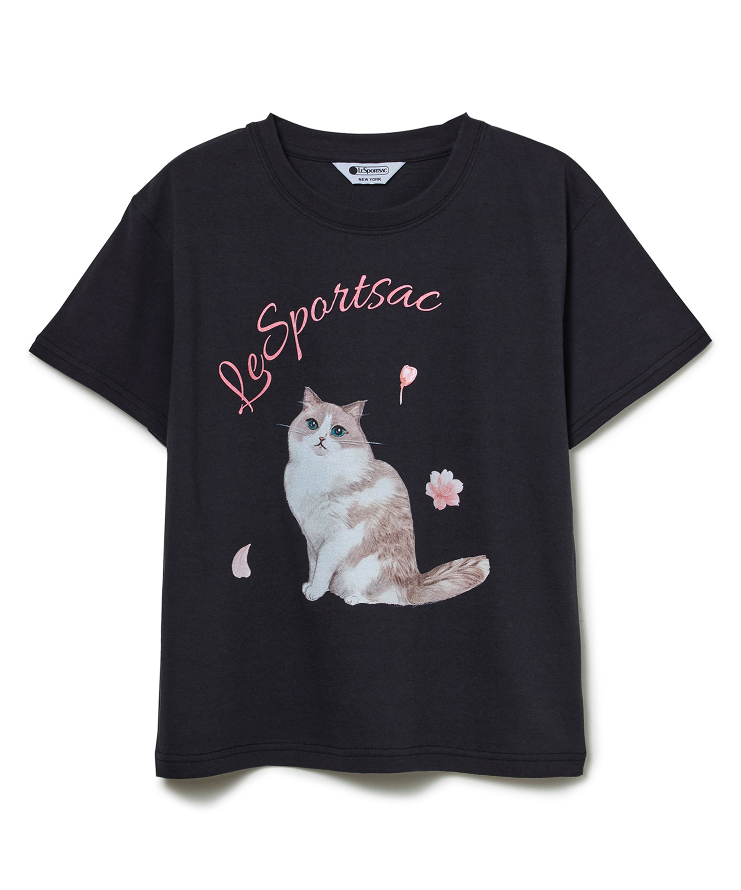サクラキャッツTシャツ(ブラック-S)