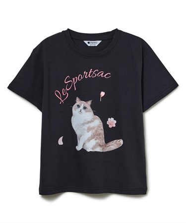 サクラキャッツTシャツ(ブラック-S)