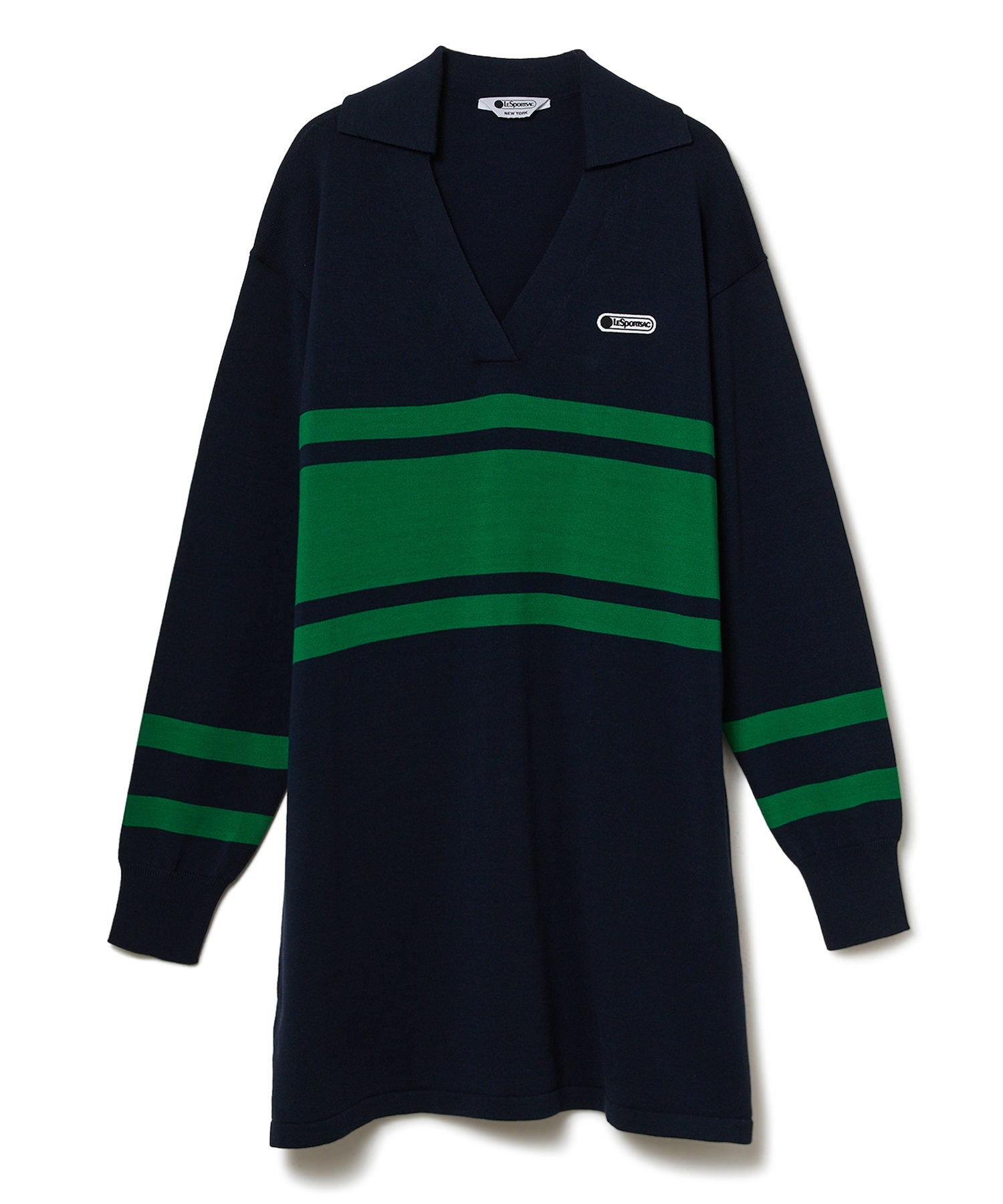 ボーダーニットワンピース(ネイビー-F)