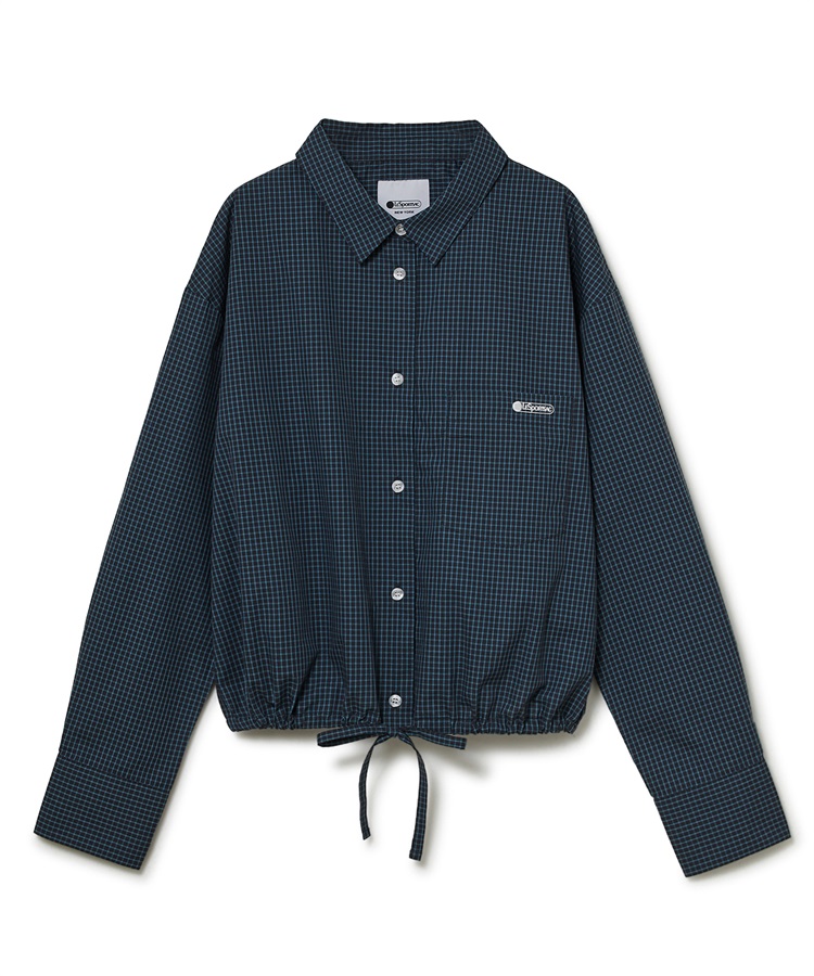 クロップドドローストリングシャツ