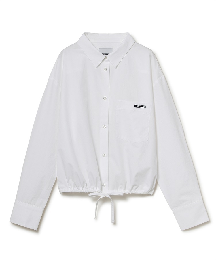 クロップドドローストリングシャツ