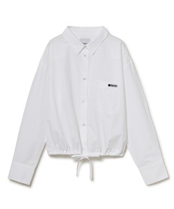 クロップドドローストリングシャツ
