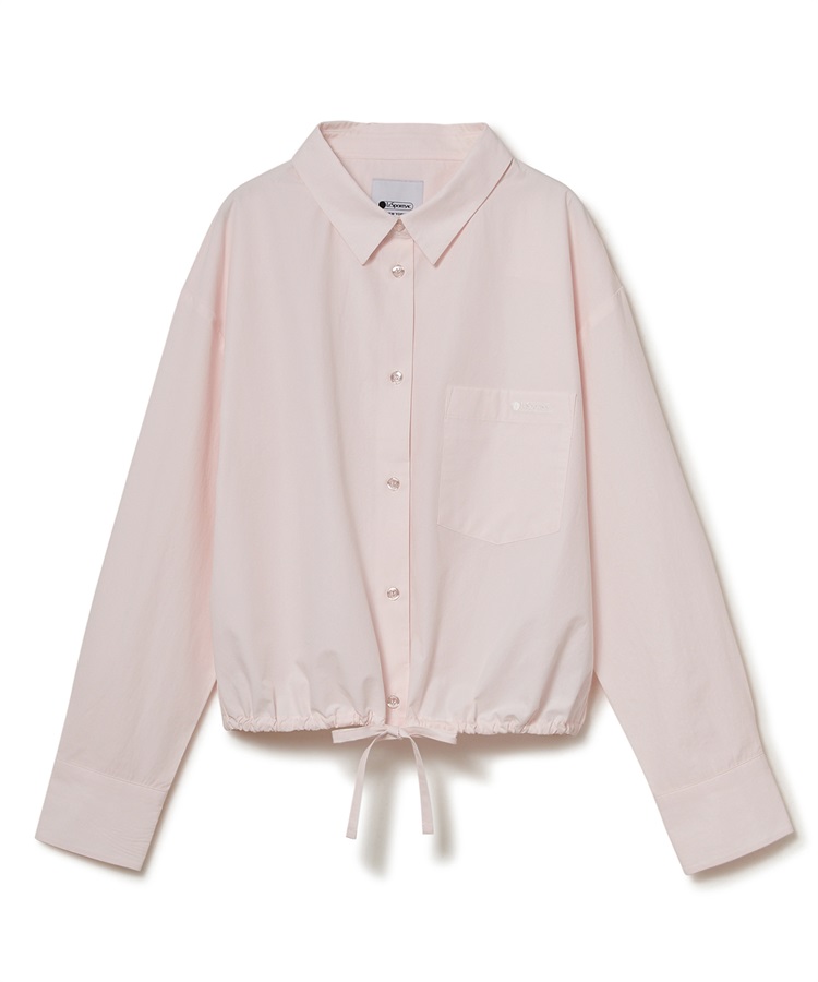 クロップドドローストリングシャツ