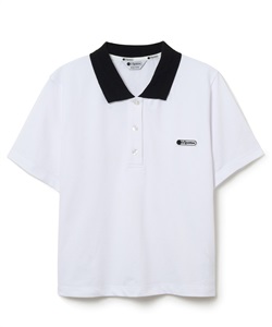 バイカラークロップドポロシャツ
