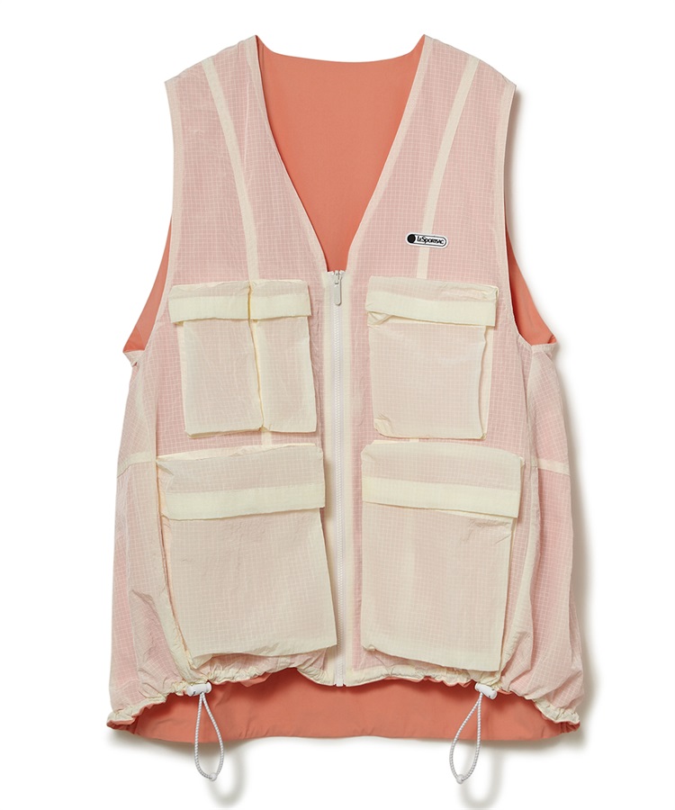 リプストップナイロンリバーシブルコクーンベスト