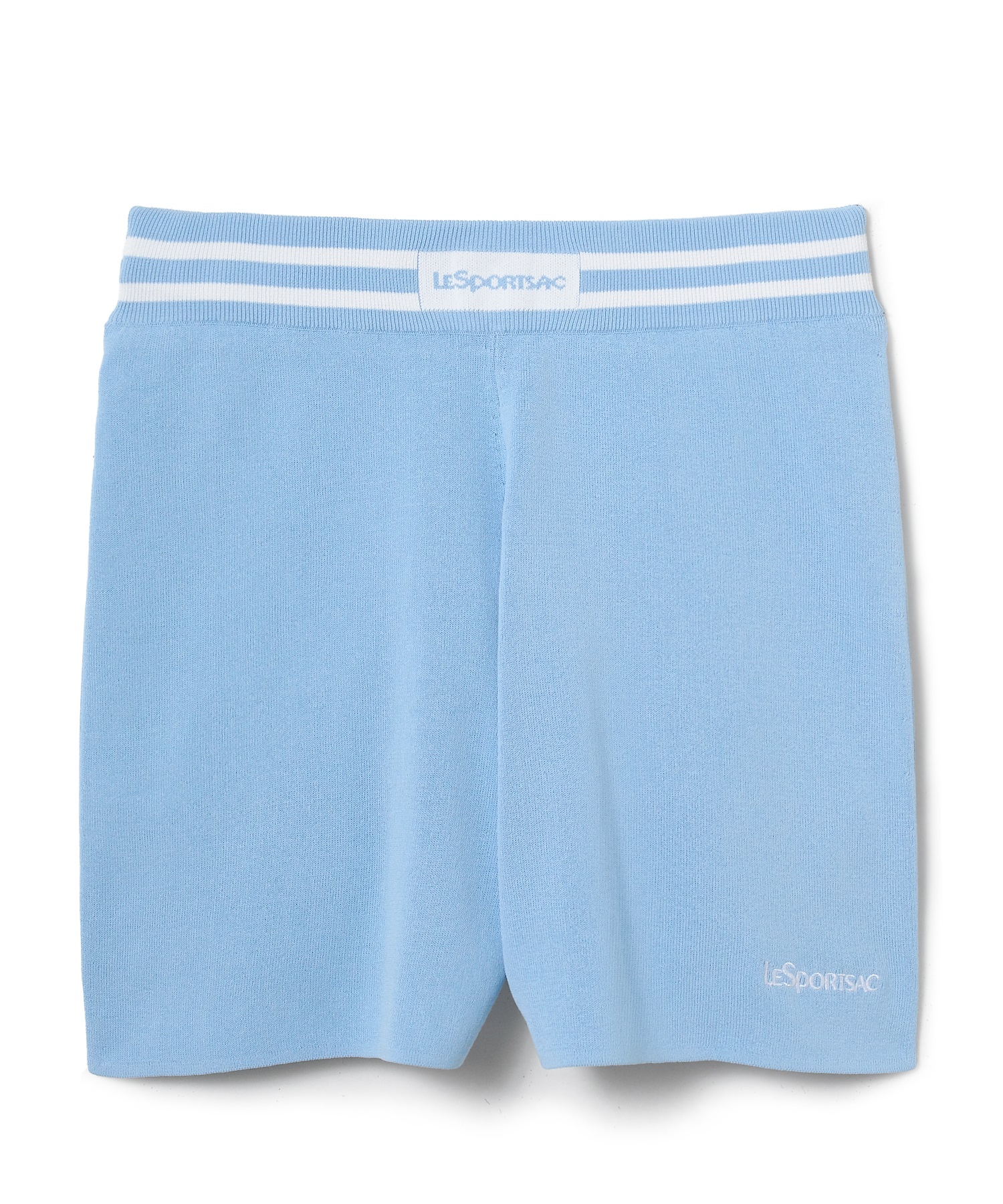 ニットショートパンツ(ブルー-F)