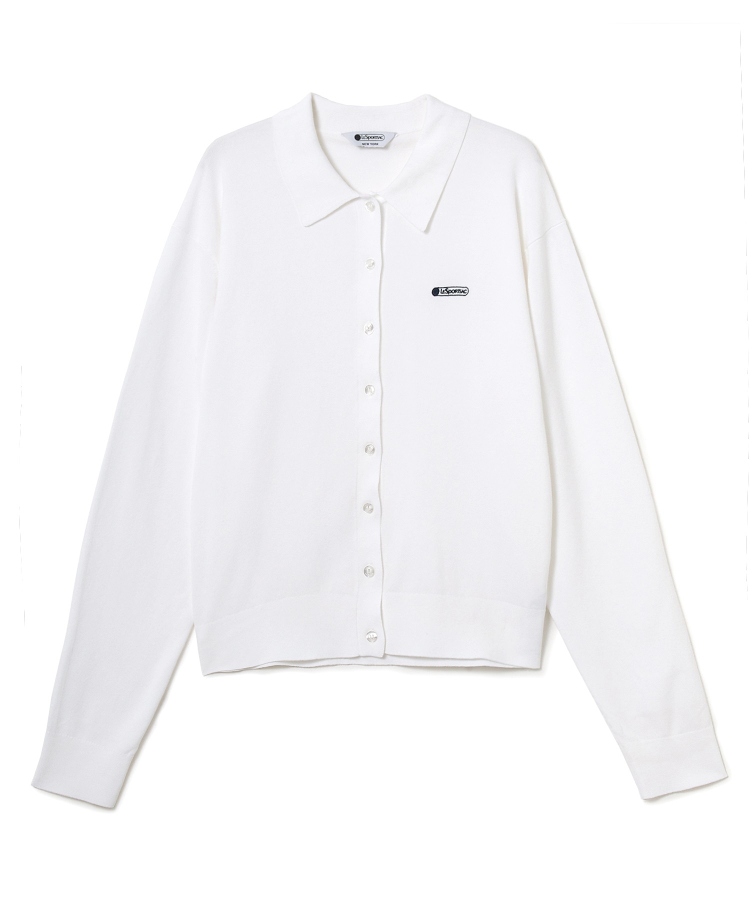 ニットポロカーディガン(ホワイト-F)