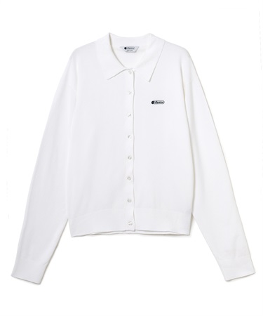 ニットポロカーディガン(ホワイト-F)