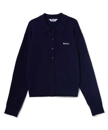 ニットポロカーディガン(ネイビー-F)