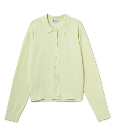 ニットポロカーディガン(ライム-F)