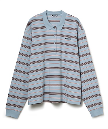 ボーダーラガーシャツ(ブルー-F)