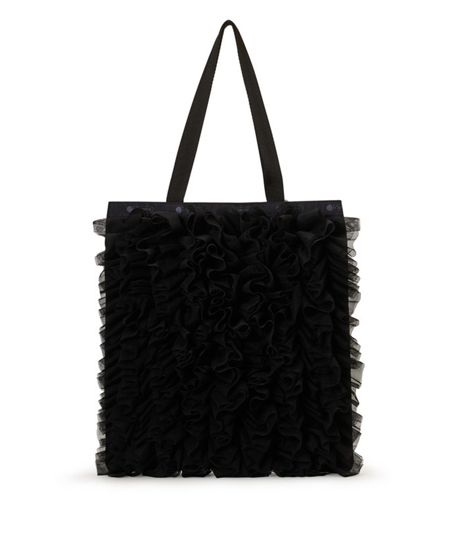RUFFLE LG EMERALD TOTE(ブラックレースラッフル-フリー)