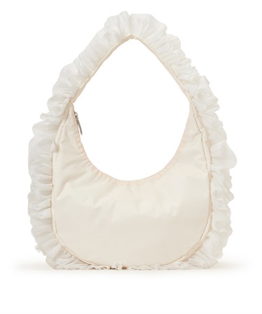 RUFFLE ZIP HOBO(メレンゲレースラッフル-フリー)