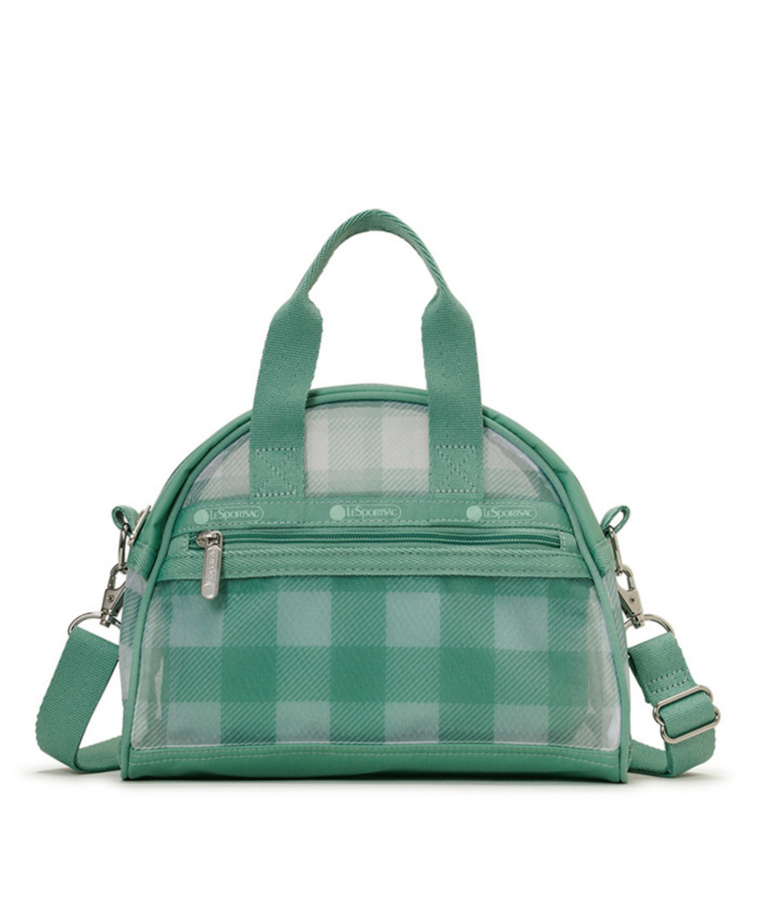 SHEER ROUND SM SATCHEL(グリーンフィールドギンガムシアー-フリー)