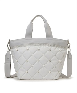 BUCKET TOTE W PEARLS(ミストグレーパール-フリー)
