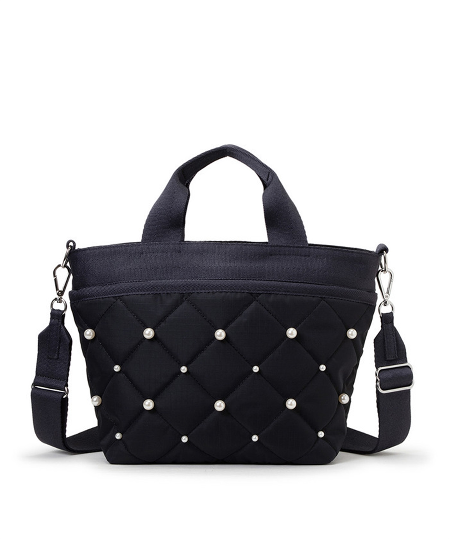 SM BUCKET TOTE W PEARLS(ディープシーパール-フリー)