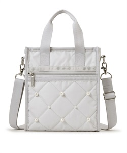 MINI N/S TOTE W/ PEARLS(ミストグレーパール-フリー)