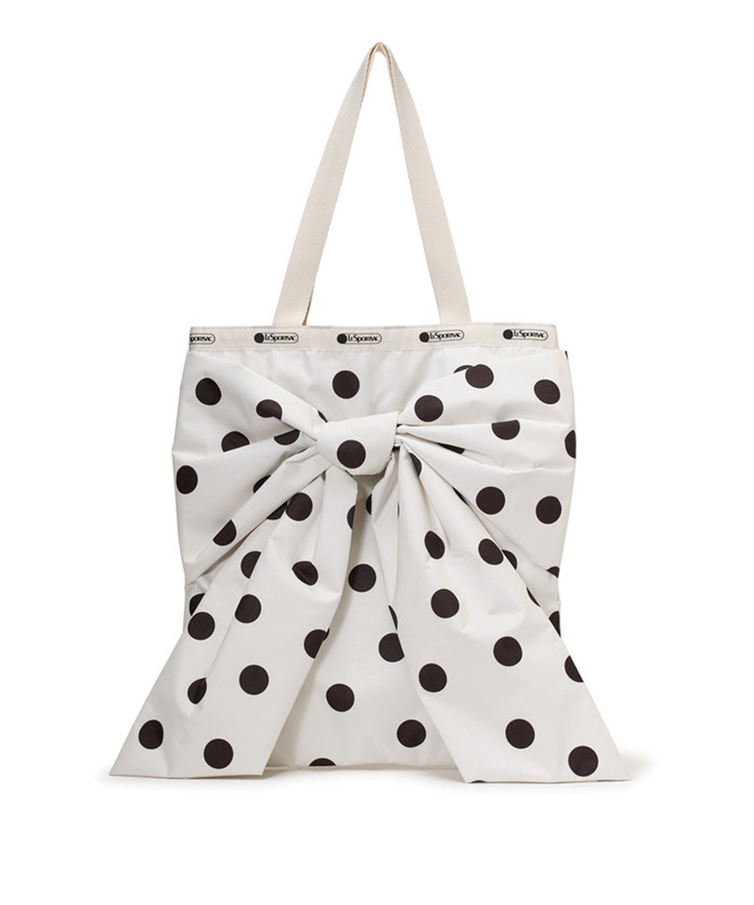 【LeSportsac×SNIDEL】LG BOW EMERALD TOTE(ノワールポルカドットスナイデル-フリー)