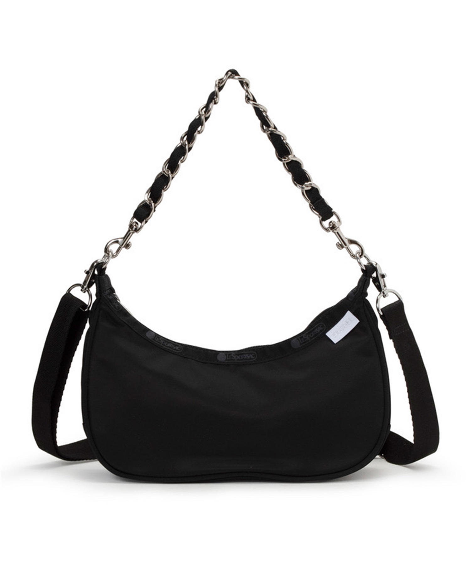 【LeSportsac×SNIDEL】CHAIN SMALL CONV HOBO(ブラックサテンスナイデル-フリー)