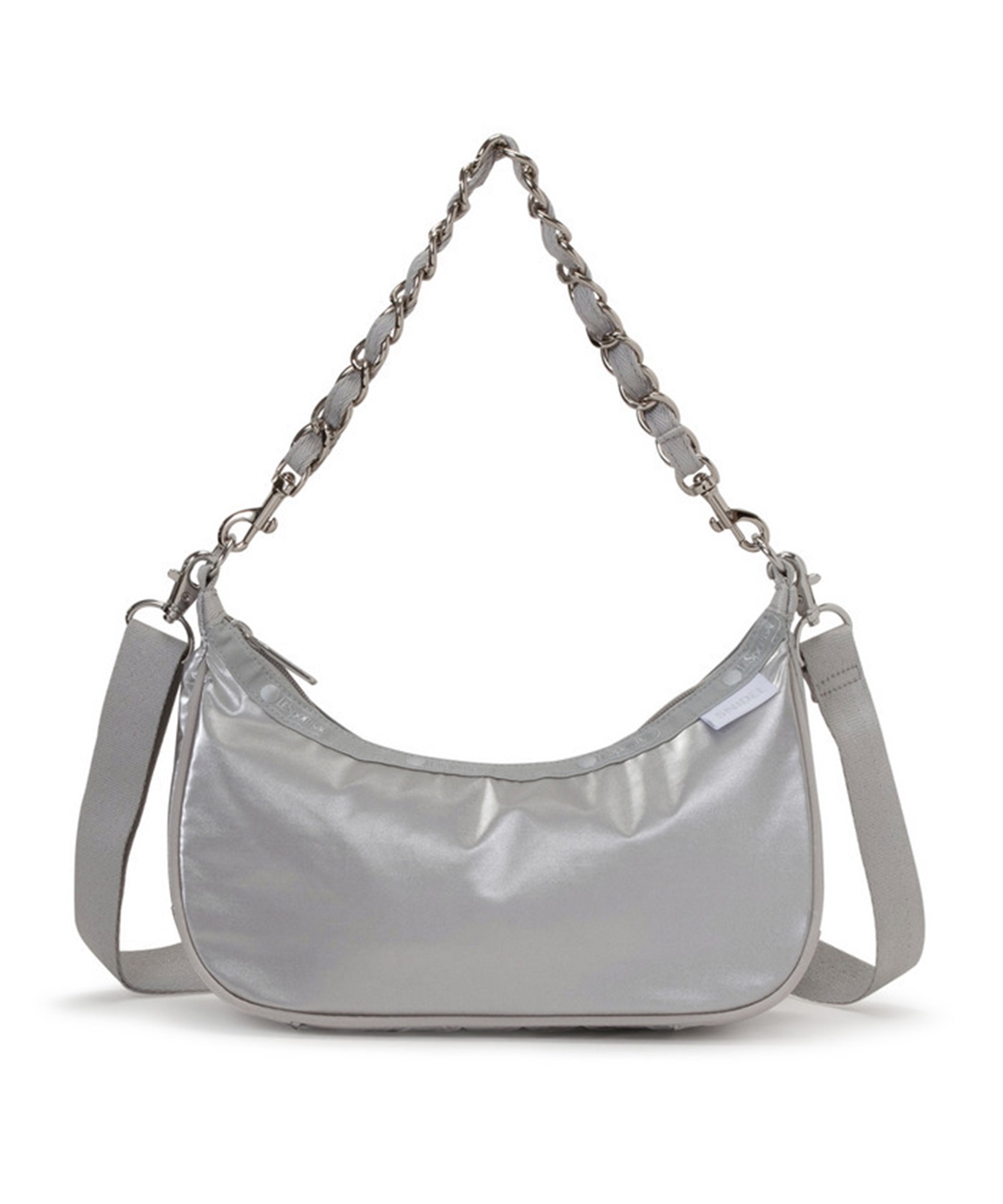 【LeSportsac×SNIDEL】CHAIN SMALL CONV HOBO(シルバーシャインスナイデル-フリー)