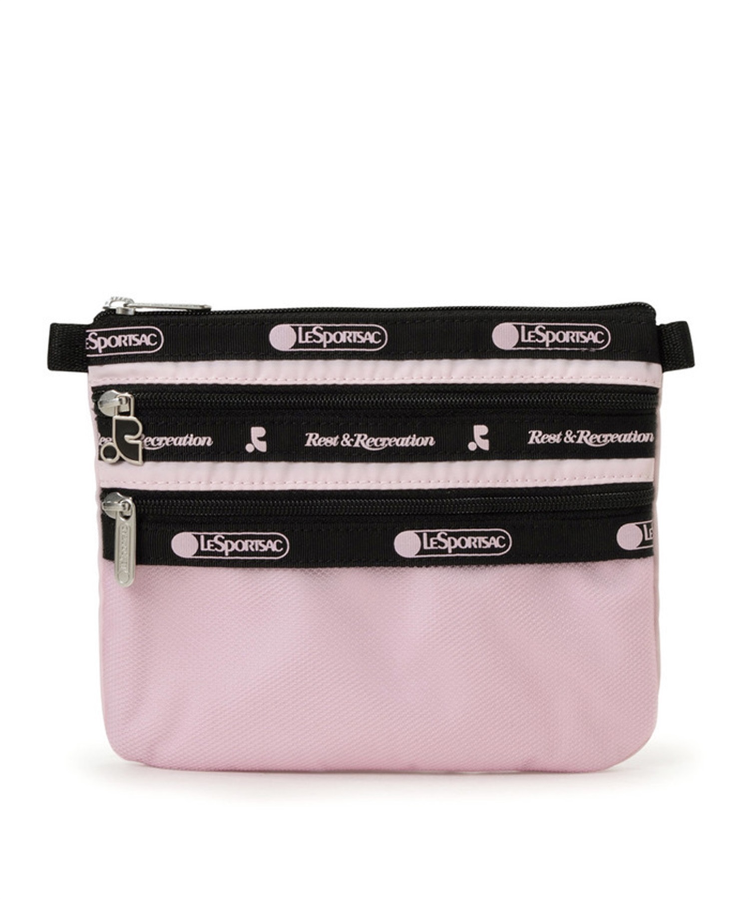 【LeSportsac×Rest & Recreation】RR X LS 3 ZIP COSMETIC(コスメピンク-フリー)