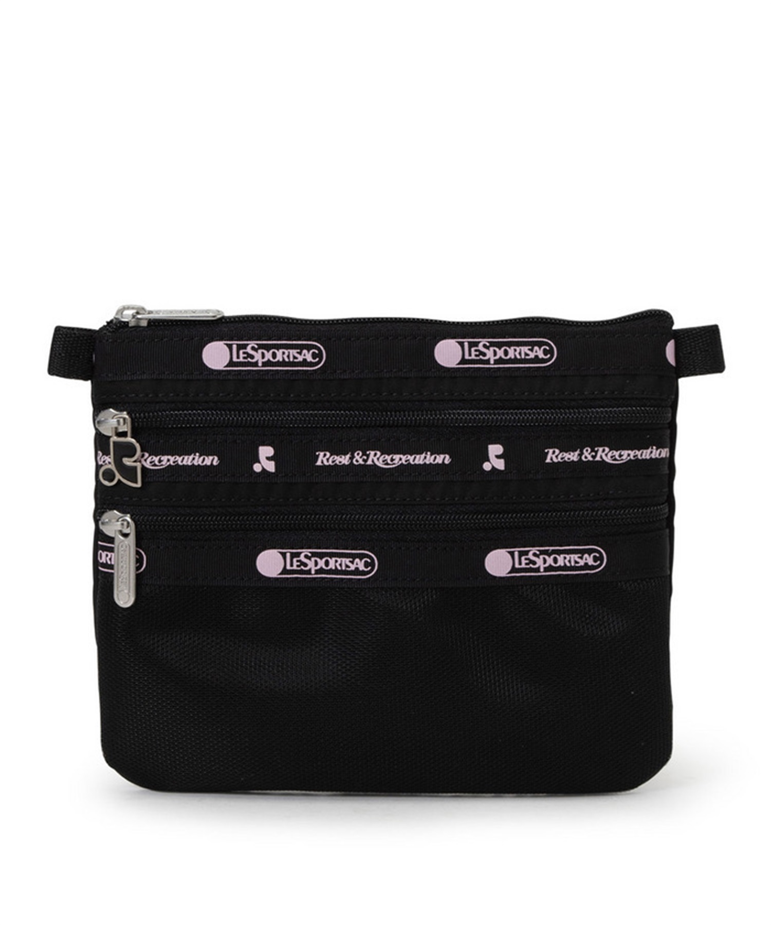 【LeSportsac×Rest & Recreation】RR X LS 3 ZIP COSMETIC(コスメブラック-フリー)