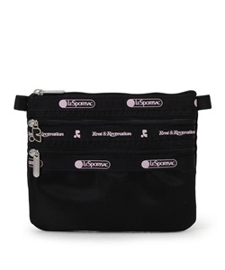 【LeSportsac×Rest & Recreation】RR X LS 3 ZIP COSMETIC(コスメブラック-フリー)