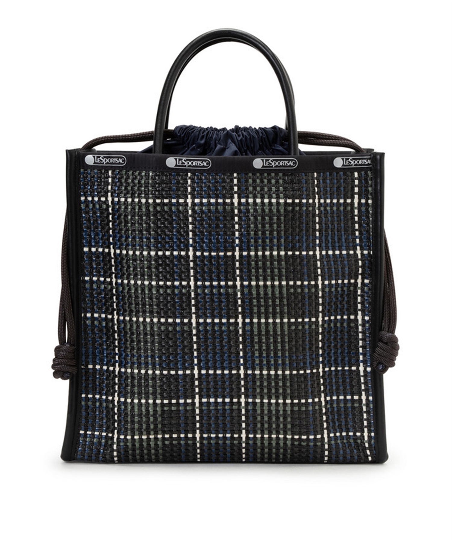 WOVEN MED DRAWST TOTE(マルチメッシュノワール-フリー)