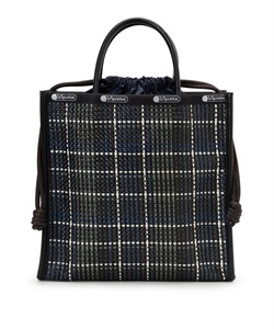 WOVEN MED DRAWST TOTE(マルチメッシュノワール-フリー)