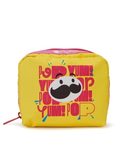 【LeSportsac×Pringles】SQUARE COSMETIC(プリングルズイエロースクエアコスメティック-フリー)