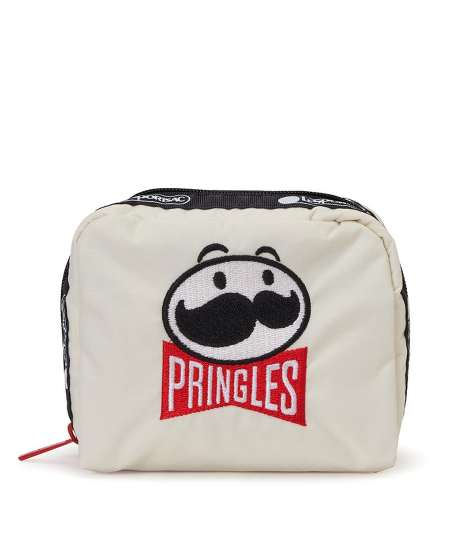【LeSportsac×Pringles】SQUARE COSMETIC(プリングルズミスターPエンブロイダリー-フリー)