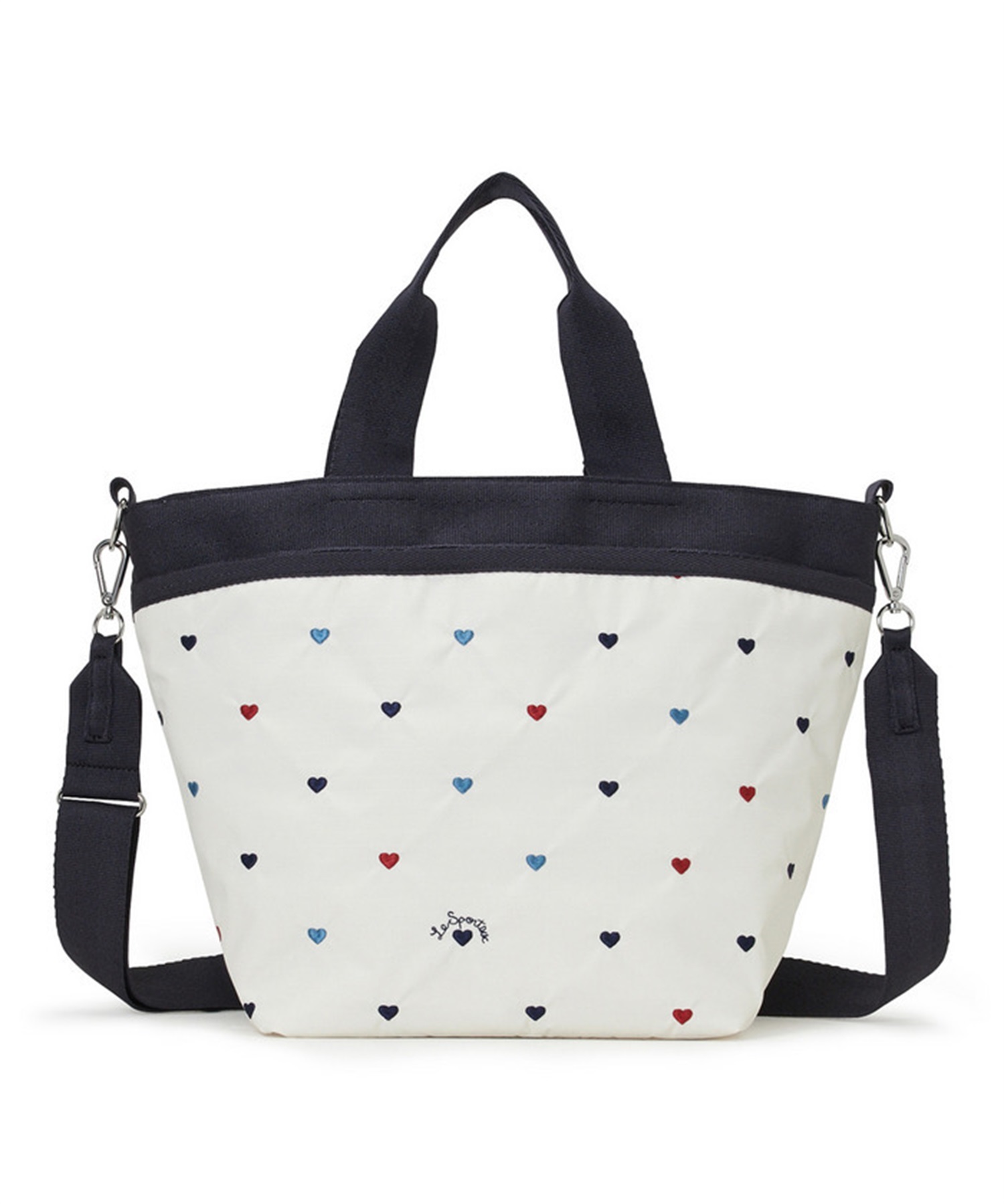 BUCKET TOTE(トリコロールハートエンブロイダリー-フリー)