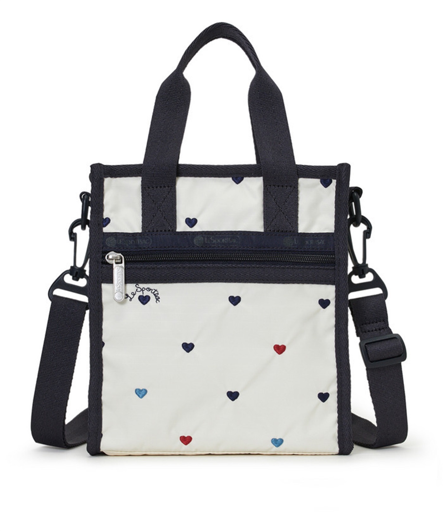 MINI N/S TOTE(トリコロールハートエンブロイダリー-フリー)