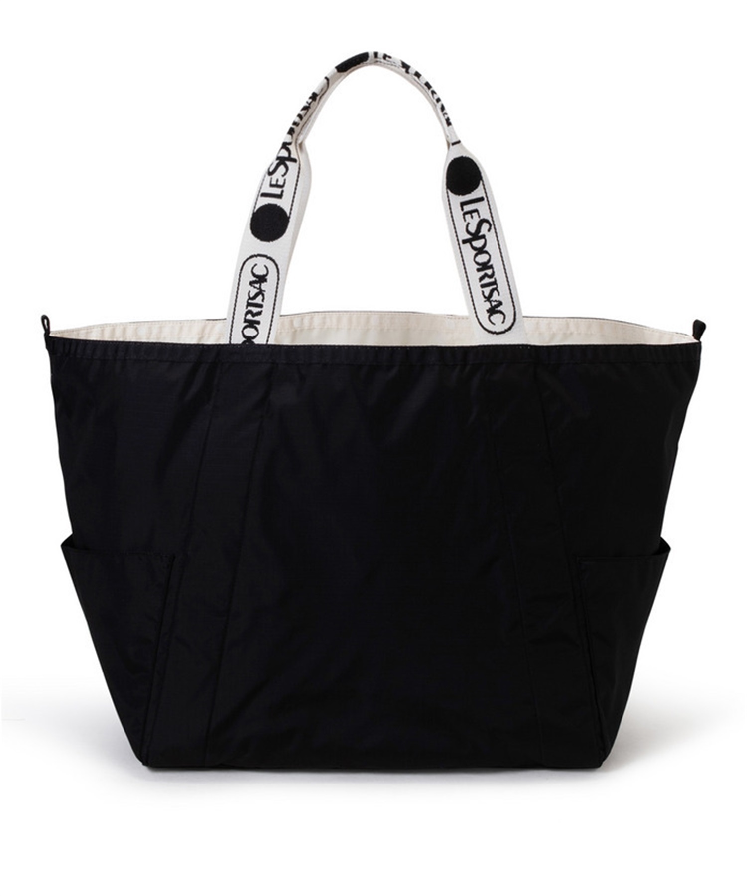 【LeSportsac for martinique】E/W REVERSIBLE PKT TOTE(ロゴブラック/メレンゲ MQ-フリー)