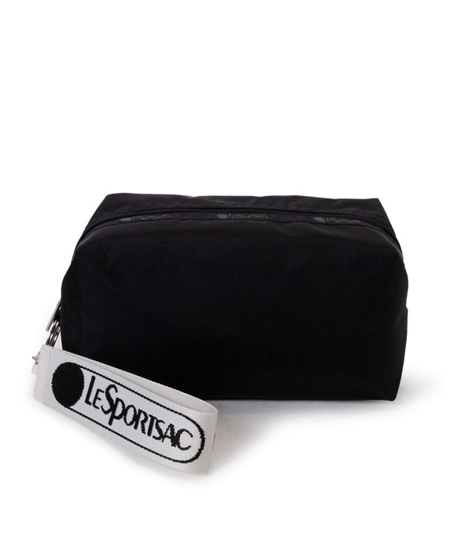 【LeSportsac for martinique】LARGE ZIP POUCH W/CHARM(ブラックW/ロゴMQ-フリー)